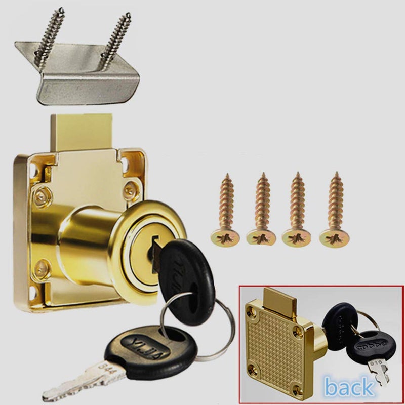 Junrbx Cabinet Lock, Drawer Lock, Mailbox Lock, Door Lock, Suitable for Wooden Cabinets. Model CT-138-22, ((Hole Diameter 0.75ï¼‚/ 19MM) is Suitable for Door Panels With A Thickness of 17 mm-22 mm. 1 Pcs - Image 1